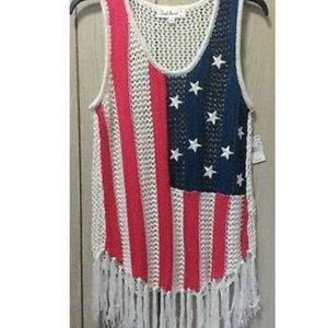 Crochet American flag tank